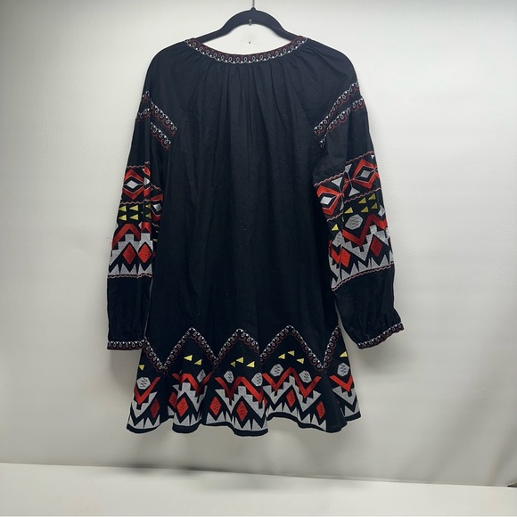 Free the Roses Black and Red Embellished A-line Dress size M - Picture 2 of 10